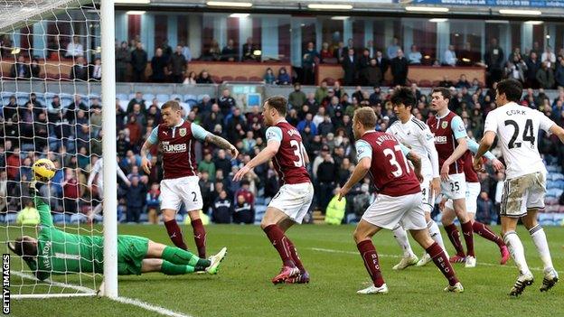 Swansea score the opening goal