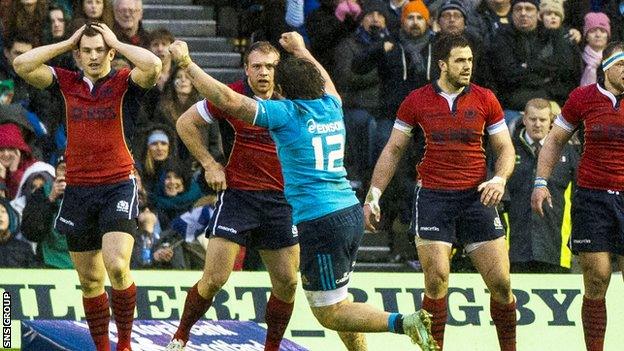 Italy won 22-19 at Murrayfield