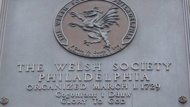 Welsh society plaque