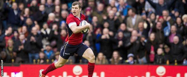 Mark Bennett scored Scotland's solitary try at Murrayfield