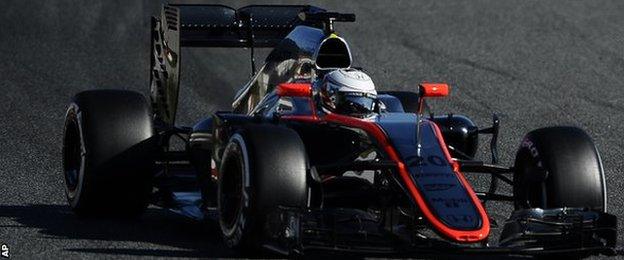 Kevin Magnussen driving for McLaren-Honda