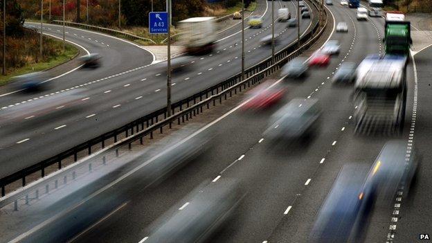 Traffic on a motorway