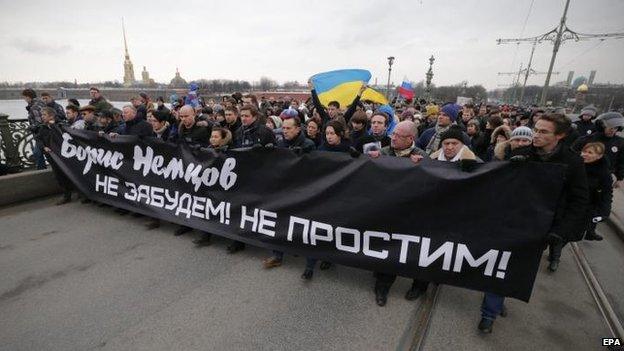 Rally in St Petersburg, 1 March