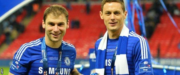 Nemanja Matic and Branislav Ivanovic