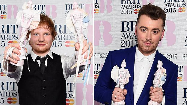 Ed Sheeran (left) and Sam Smith