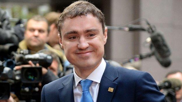 Estonian Prime Minister Taavi Roivas arriving at a European Union summit in Brussels - 24 October 2014