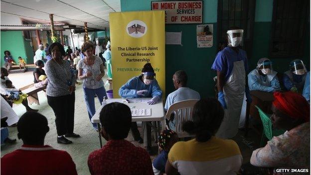 Ebola vaccine trials in Monrovia