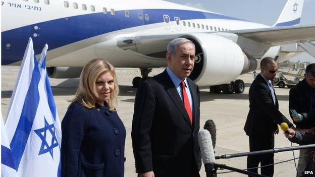 Benjamin Netanyahu and his wife Sarah (01/03/15)