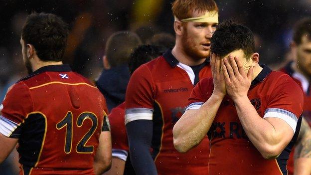 Scotland show their disappointment