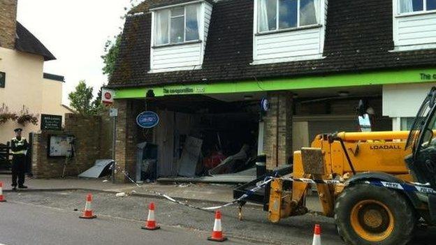 Co-op in Fulbourn after ram-raid