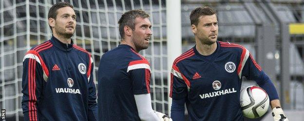 Craig Gordon, Allan McGregor and David Marshall