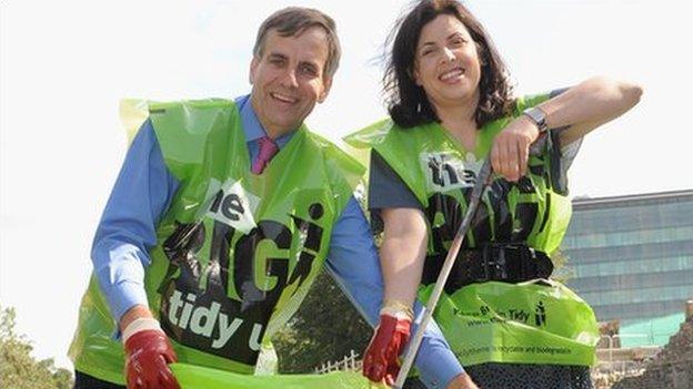 Kirstie Allsopp and Keep Britain Tidy Chief Executive Phil Barton