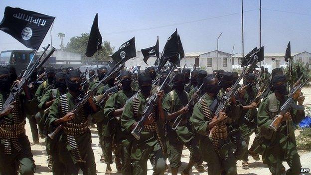 Al-Shabab fighters training in Somalia