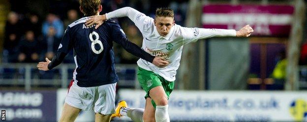 Hibernian midfielder Scott Allan