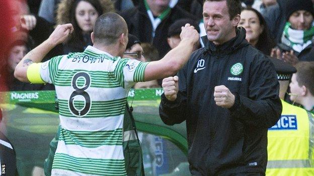 Ronny Deila and Scott Brown