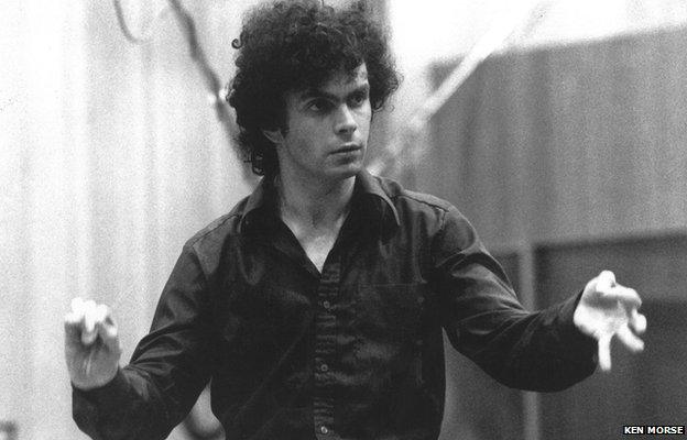 Simon Rattle at his first LSO recording session in 1977