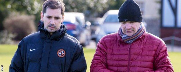 Jackie McNamara and Stephen Thompson