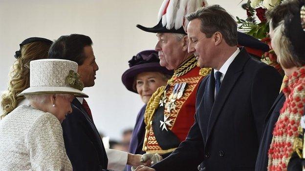 Mexican president Enrique Pena Nieto and David Cameron