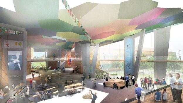 Artist's impressions of the campus