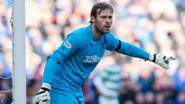 Rangers goalkeeper Steve Simonsen