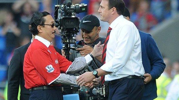 Vincent Tan and Malky Mackay