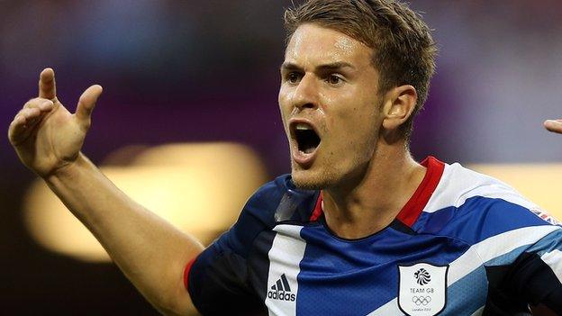 Aaron Ramsey at the London 2012 Olympics