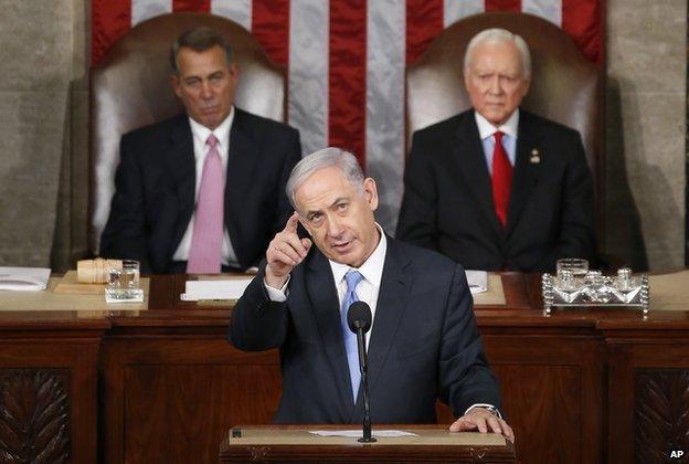 Netanyahu delivers his speech to Congress