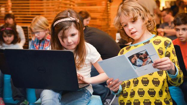 Children at a Barclays Code Playground