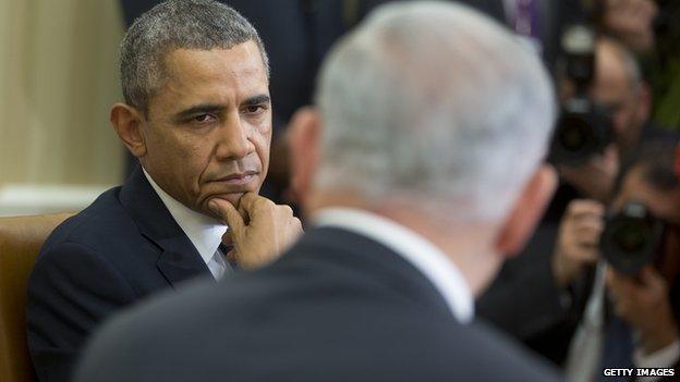 President Obama and Prime Minister Netanyahu in the Oval Office in March, 2014