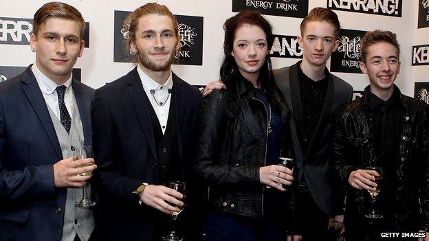 Marmozets at the Kerrang awards