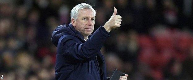 Alan Pardew has guided Palace to mid-table after taking over in January