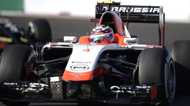 Max Chilton driving the 2014 Marussia