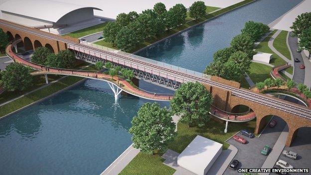 Worcester Green Skywalk artist's impressions