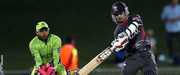 UAE batsman Shaiman Anwar hits out