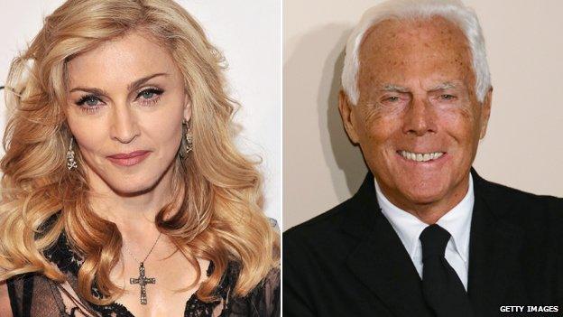 Madonna and Giorgio Armani