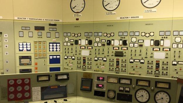 Sizewell A's main control room