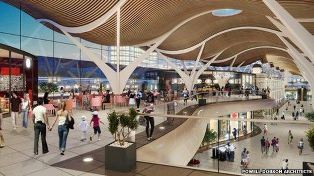 how inside Cardiff central station could look