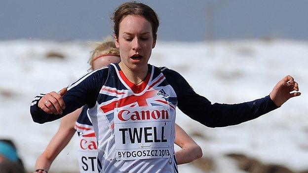 Steph Twell in action in the 2013 World Cross Country Championship in Poland