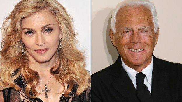 Madonna and Giorgio Armani