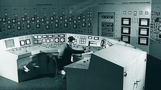 Archive photo of a worker at Sizewell A's main control room