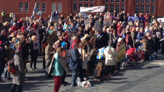 Hospital protest