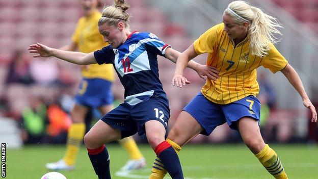 Scotland midfielder Kim Little in action for Team GB