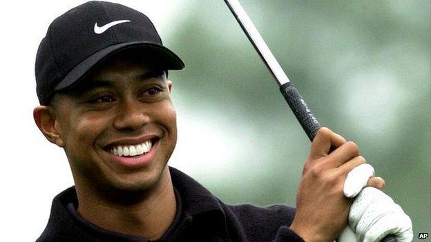 Tiger Woods playing golf