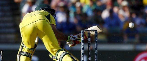 Glenn Maxwell plays a reverse paddle shot