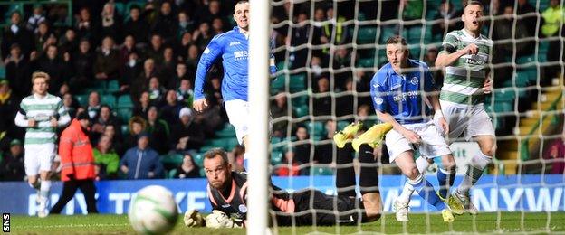 Anthony Stokes went close for Celtic in the first half