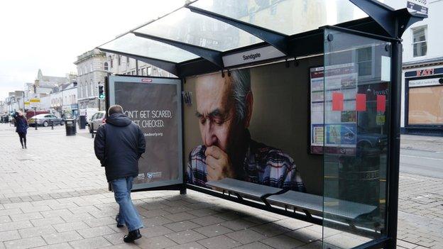 The bus stop located in Ayr town centre.