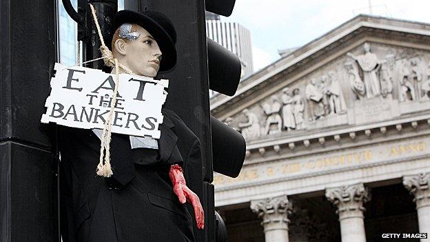 Protest outside the Bank of England