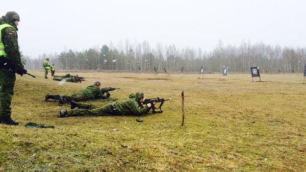 Target practice for Lithuanian troops