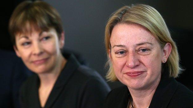 Natalie Bennett and Caroline Lucas