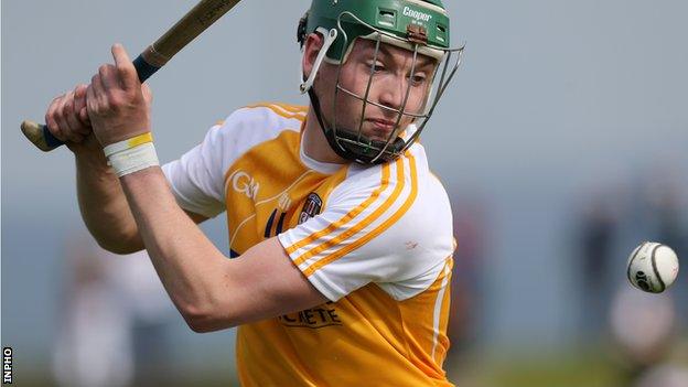 Paul Shiels scored Antrim's goal against Laois